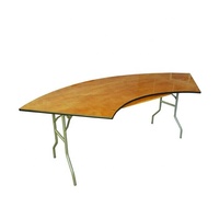 153*76cm Serpentine Wood Klapptisch