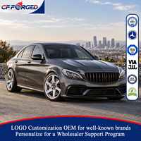 Vente Flash Jantes en Alliage Forgé Monobloc 6 Branches Effet Turbine Argent Brossé 19x8.5 20x9.5 5x112 pour Mercedes AMG C63 S