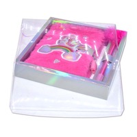 Cuaderno de Unicornio al por Mayor con Candado, Diario de Peluche con Bolígrafo para Niños, Regalos de Unicornio para Niñas