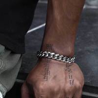 Chaîne et bracelet cubains personnalisés pour hommes, en acier inoxydable avec fermoir à ressort, pour la fabrication de bijoux hip-hop