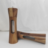 Ensemble moulin à sel et à poivre classique en bois d'acacia, réglage manuel de la grosseur, moulin à épices, outil de cuisine, cadeau
