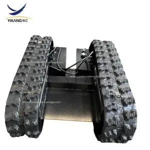 500kg mini custom rubber track undercarriage platform with electric control system for multifunctional crawler framing robot