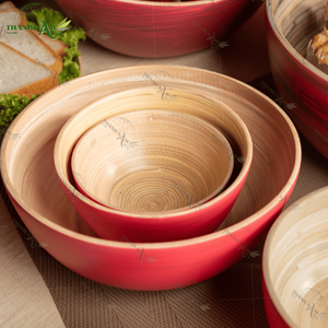 Cuencos de bambú natural hechos a mano desechables ecológicos, vajilla ligera no tóxica para vajilla de cocina, cuenco de arroz para fiestas - Product Image 6