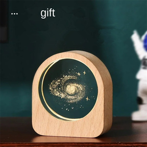 Purple <strong>Cloud</strong> Wholesale 3D Laser Engraving Solar System Starry Sky Star Moon Design Crystal Ball Glass Etached Led <strong>Night</strong> <strong>Light</strong> - Product Image 6
