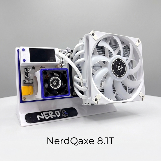 Hot Bitaxe Miner NerdQX 8.1T 140W Home Solo Miner Lottery BTC Mining Machine SHA-256 Air Cooling BM1370 ASIC Chips Rig Quiet