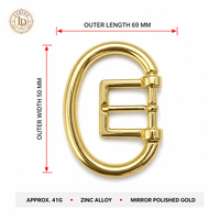 Boucle de ceinture en forme de mors de cheval, style équestre, or miroir, 69x50mm, vente en gros pour femmes
