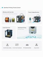Printer 3D FDM Multi-Warna Kecepatan Tinggi FlashForge AD5X dengan Perataan Meja Otomatis Penuh, Volume Cetak 220x220x220mm, Kecepatan Cetak 600mm/s