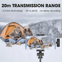 Microphone Lavalier Sans Fil Original K9 Portable Double Micro Cravate iPhone Type C 3.5mm Enregistrement Audio Vidéo Professionnel Enseignement