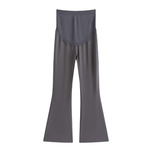 Leggings de maternité décontractés extensibles pleine longueur pour femmes enceintes, taille haute, motif requin, en nylon velours, Printemps/Été 2025 - Product Image 1