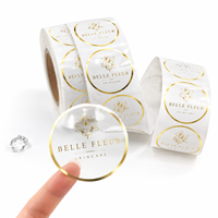 Autocollants ronds personnalisés en feuille d'or pour logo d'anniversaire, étiquettes décoratives personnalisées pour fêtes d'anniversaire, pour cartes et emballages cadeaux