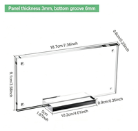 Présentoir de collection en acrylique transparent avec cadre magnétique pour billets, spécimens végétaux, billets de banque, cartes à collectionner – Vitrine de table