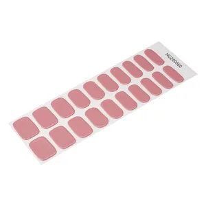 2024 Hot Selling OEM Beauty Solid Color Design Cured Gel Polish Nail Wraps Sticker