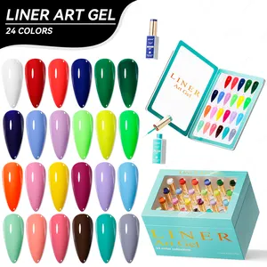 JTING caliente popular diseño personalizado profesional 24 colores delineador arte esmalte de gel de uñas OEM/ODM Etiqueta Privada delineador arte gel polaco