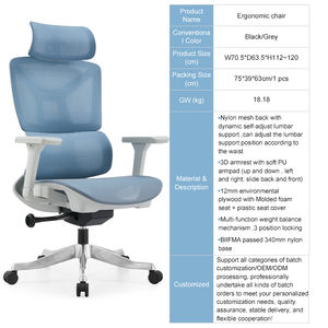 Venta al por mayor de alta calidad Sillas De Oficina silla de oficina equipo de oficina silla ergonómica muebles de oficina en casa - Product Image 4