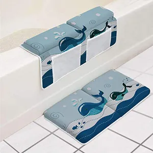 High quality customer logo waterproof baby Bath Kneeler and Elbow Rest Pad Set bath kneeler pad