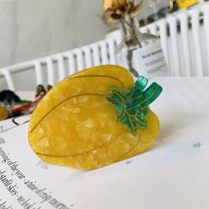 Penjepit rambut sayuran berlian imitasi labu Funky kubis Medium lucu anak perempuan klip cakar jamur berbentuk makanan asetat mewah - Product Image 4
