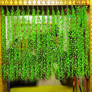 Artificial Willow <b>Leaves</b> Vines Plastic Greenery 30cm-100cm Wedding Home <b>Decor</b> Ceiling <b>Wall</b> Hanging Balcony Decoration - Product Image 1