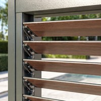 Pérgola Bioclimática Moderna de Aluminio Impermeable de 6x4 con Techo de Láminas para Patio, Terraza y Protección Solar