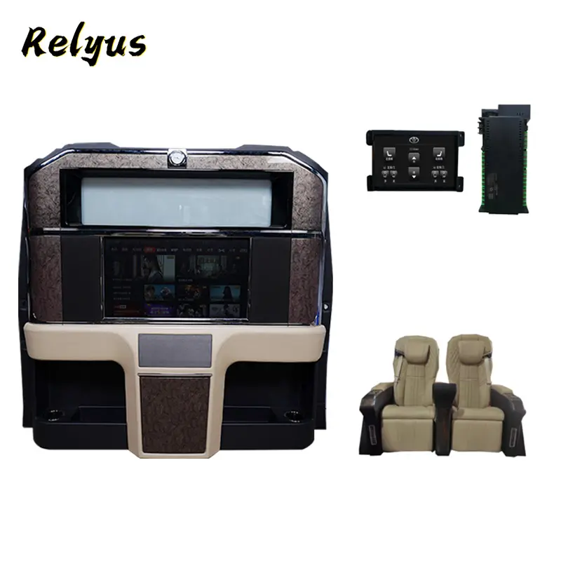 For Toyota Alphard Vellfire Modified Lexus LM300 4 Seat Version Car Partition Bar Smart TV System Car Multifunctional Seat Kit