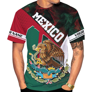 Maglietta da uomo estiva personalizzata Maglietta a sublimazione modello 3D messicano t-shirt in tessuto a maglia leggera <span class=keywords><strong>gruppo</strong></span> costruire attività Logo di abbigliamento - Product Image 2