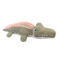 Jouet pour chien en velours côtelé de coton classique et durable, avec logo personnalisé, en forme de crocodile, pour petits et moyens chiens, pour la dentition et le nettoyage des dents, vente en gros