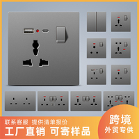 Prise murale de haute qualité normale EU/UK/Universelle 1 voie 2 voies avec USB Type-C Produits électroménagers Prise murale électrique