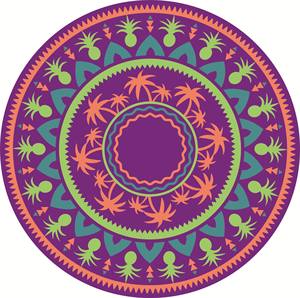 Toptan lüks hafif hızlı kuru plaj havlusu daire desen kişiselleştirilmiş çevre dostu spor tasarım - Product Image 6