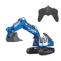 Lehoo Toys Kaliwo 13550 1/18 10CH Excavatrice RC Expert en Alliage Rechargeable Rotative 2.4G Télécommandée par Application