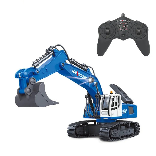 Lehoo Toys Kaliwo 13550 1/18 10CH Alloy RC Expert Excavator Rechargeable Rotating 2.4G App-Controlled Remote Control Truck