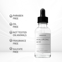 Sérum à l'acide hyaluronique en marque blanche, liquide organique, vitamine C, soin de la peau, sans parfum, hydratant, anti-âge, visage, ODM