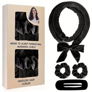 Cadeau promotionnel : Ensemble de quatre accessoires pour cheveux longs, comprenant un fer à boucler, un bandeau et des bigoudis sans chaleur en velours doux - Product Image 3
