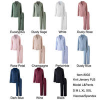 Pyjama long en Spandex / Modal pour femme Fung 8002, robe de nuit, vêtements de nuit pour femme