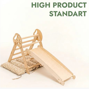 Triángulo Pikler de Madera para Bebés, Parque Infantil Interior, Estructura de Escalada Ajustable para Niños - Product Image 3