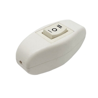 Interruptor de Cable en Línea 301, Interruptor Basculante de 3 Posiciones con Indicador LED, CA 240V 4A, para Lámpara de Noche y Electrodomésticos