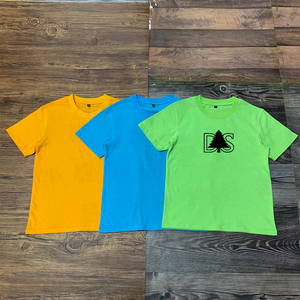 T-shirt surdimensionné en coton 100% avec broderie 3D personnalisée pour l'été, col côtelé épais, t-shirt de sport pour la course à pied, t-shirt court et ample pour homme - Product Image 5