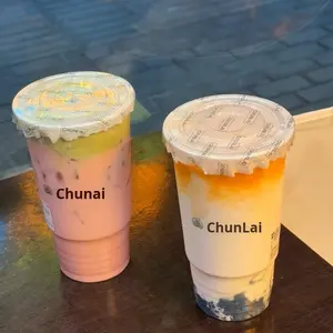 Tampa de Plástico Descartável Personalizada com Impressão em Relevo para Tigela de Salada, Tigela Transparente de <span class=keywords><strong>PET</strong></span> para Iogurte e Sorvete, Opções de 12oz, 14oz e 32oz - Product Image 1