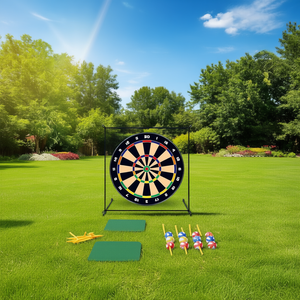 Tapis de jeu de golf Cjge252608101az 1,8 m pour intérieur/extérieur, ensemble d'entraînement pour enfants avec balles adhésives, piquets de sol, crochets et sac - Product Image 2