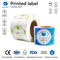 Autocollants d'emballage alimentaire à marque privée, impression de logo personnalisé, rouleau adhésif pour petites entreprises, bouteilles, boîtes, sacs et bocaux