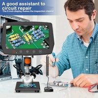Hot Sale 9 Inch Digital Microscope for Mobile Repair OEM ODM 1200X HD CMOS Microscope for Jewelry Lcd Microscope with 8GB Card