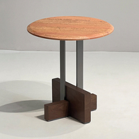 Table basse de salon de style minimaliste nordique, luxe léger, plateau en marbre et métal, pour hôtel, café, villa, appartement