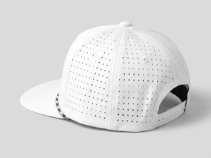 หมวกกอล์ฟโพลีเอสเตอร์ตาข่าย 5 ชิ้นแบบพิเศษ ทรง Snapback ปีกแบน ตัดด้วยเลเซอร์ ปักลายนูน 3 มิติ สำหรับกีฬา กิจกรรมกลางแจ้ง และงานปาร์ตี้ - Product Image 3