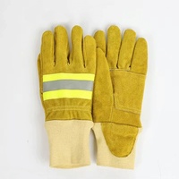 Gants de pompier en cuir ignifuge EN659, résistants au feu, imperméables, en aramide, pour les secours d'urgence et la sécurité