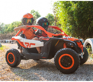 UTV 24V 2 Places, Voiture Électrique pour Enfants <span class=keywords><strong>avec</strong></span> Télécommande <span class=keywords><strong>Parentale</strong></span>, Camion Jouet <span class=keywords><strong>4x4</strong></span> sur Batterie <span class=keywords><strong>avec</strong></span> Pneus EVA - Product Image 5