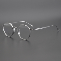 Monture de lunettes en titane pur à bord épais, fabriquée à la main, stock d'usine de Shenzhen, Chine