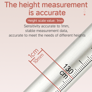 도매 190cm 휴대용 의료 stadometer 저렴한 공장 높이 측정 텔레스코픽로드 스틱 및 슬라이딩 헤드 피스와 눈금자 - Product Image 3