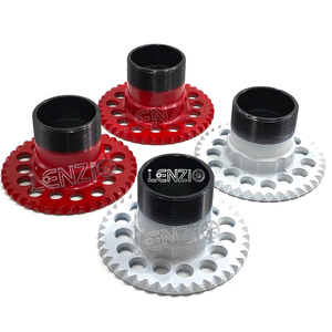 Adaptateur 6*139.7/6*135 5*114.3/5*120.65/5*127 / 4*100/4*108, chrome rouge et blanc/or pour roues à rayons - Product Image 1
