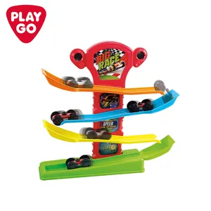 PLAYGO 4 Layer Rainbow Track Sports Car Toys Custom Plastic Ramp Racing Toys