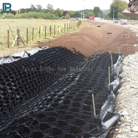Stabilisateur de sol en plastique HDPE Geocell pour la construction d'autoroutes/en plastique Geocell Gravier Béton Herbe Pavés Grille en nid d'abeille