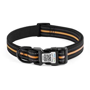 Etiqueta de identidad de Mascota de lujo ligera personalizable, código QR antipérdida, etiqueta de identificación de perro y gato, patrón de Animal sólido, <span class=keywords><strong>Collar</strong></span> de hebilla duradero - Product Image 4