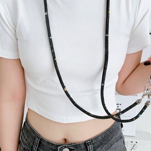 Correa para Teléfono con Pedrería Antipérdida, Cordón Cruzado Brillante con Diamantes, Llavero para Mujer, Cuerda Colgante de Cristal, Cadena para Cámara, Cartera, Tarjeta de Identificación - Product Image 4